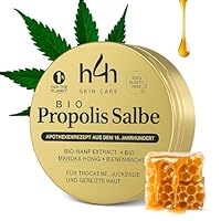 Bio Propolis Salbe – 16. Jh. Apothekargeheimnis mit Bio Propolis, Manuka Honig & Hanf – Beruhigende Pflege bei trockener & gereizter Haut – Dermatologisch empfohlen