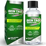 Skin Tag Removal Kit, Fast-Acting Wart Remover, Skin Tag Remover Dry & Fall Away Quickly for Face and Body, Painless Home Treatment