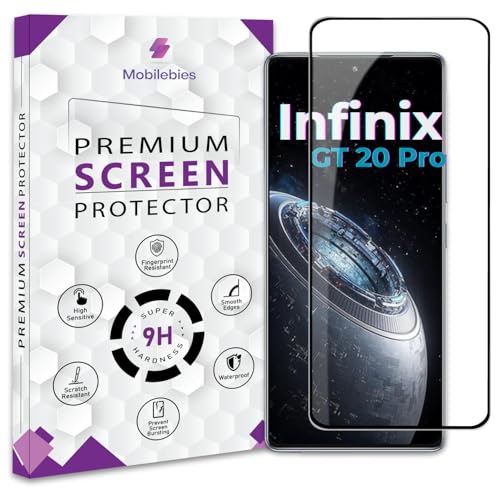 Image of Premium Tempered Glass Screen Protector Guard For Infinix GT 20 Pro (6.78 Inch, Pack of 1) | HD Clear Edge to Edge Coverage With Easy to installation kit