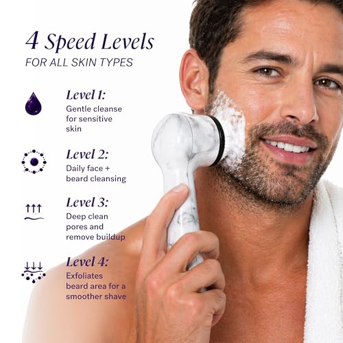 Michael Todd Beauty Soniclear Allure 2026 Readers Choice Winner Sonic (no Rotating) Facial Cleansing + Exfoliation Brush for Men/Women, Antimicrobial Protected Bristles, 4 speeds, Serum Infusion Head - Image 6