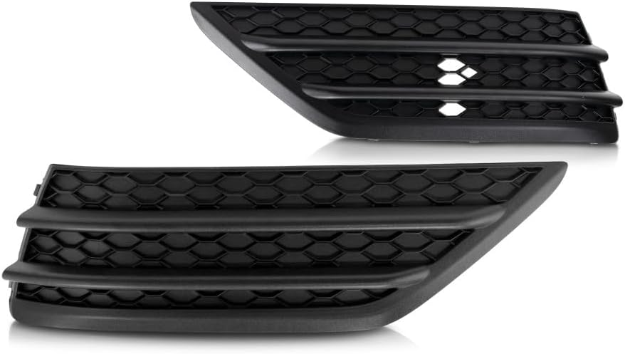 For Honda Pilot Fog Light Cover 2016 2017 2018 Outer Driver and Passenger Side Pair/Set | Grille Bezel | Textured Black | HO1038130, HO1039130 | 71107TG7A00, 71102TG7A00