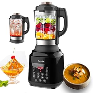Blender for Kitchen,Nut Milk Maker,Professional Blenders,Food Processor,Baby Food Blender,with Heating Function and Timer 1200W 60OZ for Crushing Ice,Soup, Fish, Fruit, Vegetable,Soybean Milk,Coffee