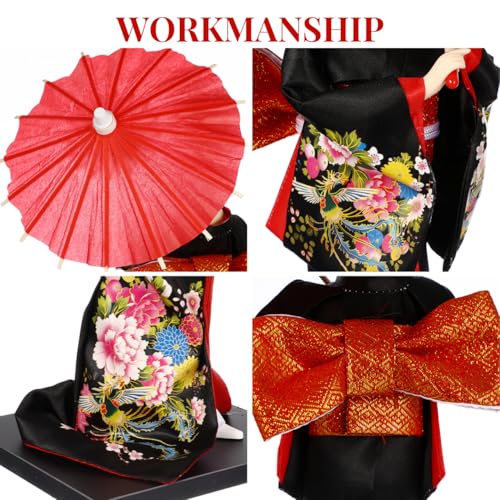 Muñeca japonesa kimono geisha 28.5 cm figura decorativa miniatura 5