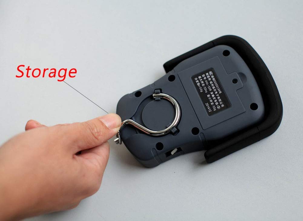 Tragbare Waage Metallgehäuse 50 kg Hakenwaage Band Hintergrundbeleuchtung Hängewaage Tragbare elektronische Waage Paket Expresswaage (Color : A)