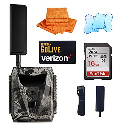 Spartan GoLive Next Generation Cellular Scouting Camera AT&T/Verizon/U.S. Cellular with 16G SD Card, Leading Hunting Trail Camera (Verizon GoLive GL-VLTEb)