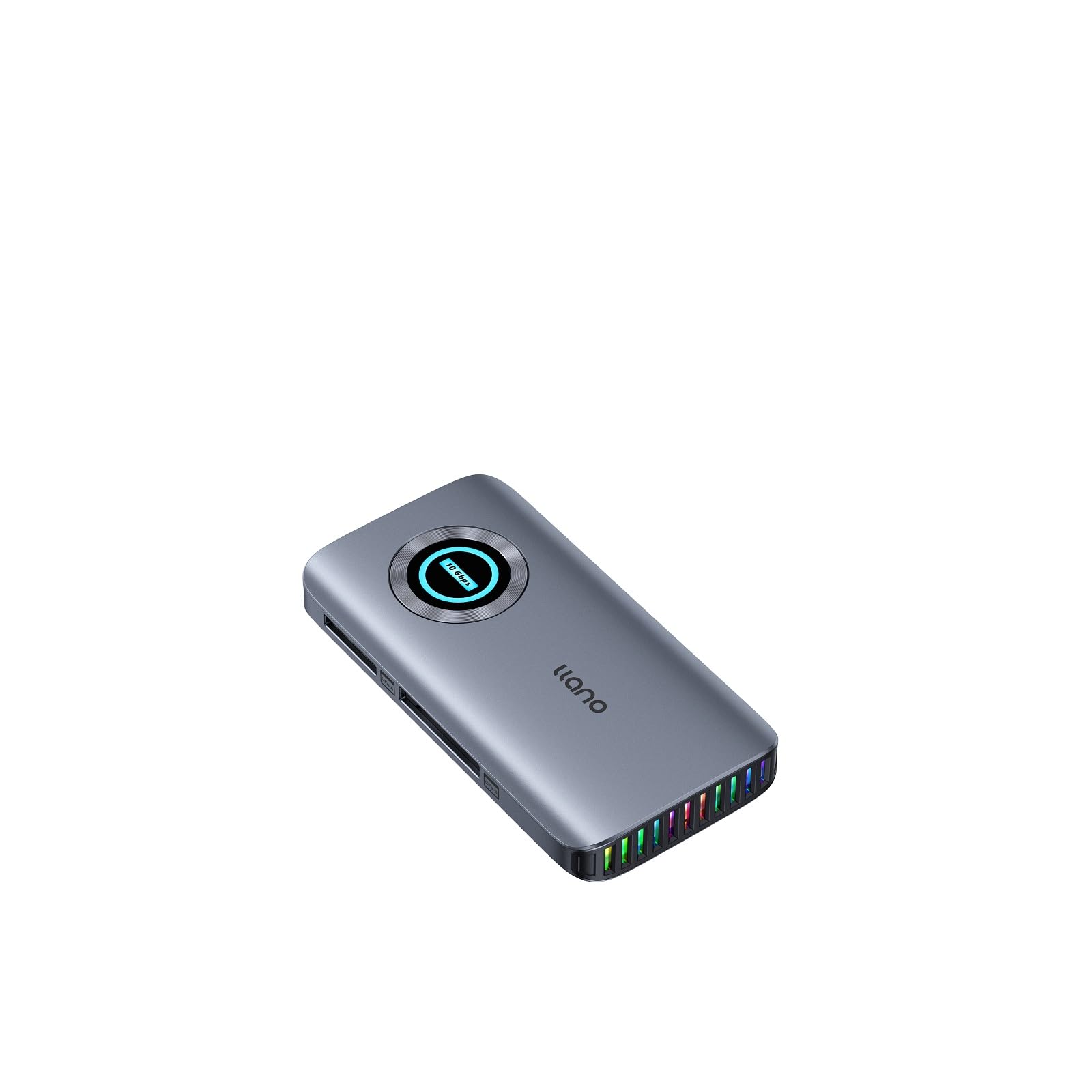 llano CFexpress Typ A/B Kartenleser, 4-in-1 Speicherkartenleser mit RGB-Beleuchtung, USB 3.2 Gen 2 (10 Gbit/s), kompatibel mit Windows, macOS, Linux, iOS, iPadOS und Android, Grau