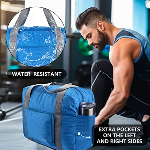 F.fetivin Personal Item Travel Bag 18X14X8 For Spirit Airlines Lightweight Carry On Duffle Bag Waterproof For Gym,Sports,Vacation(Blue) #TOP5