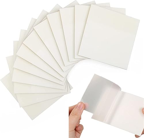 500 hojas de notas adhesivas transparentes, notas adhesivas transparentes de 3 x 3 pulgadas, bloc de notas autoadhesivas impermeables para
