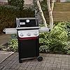 Weber Spirit E-310 barbecue a gas, 3 bruciatori, 51 x 46 cm superficie di cottura, griglia di mantenimento, termometro integrato, 2 ruote - Nero/Argento (1500864)