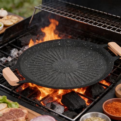 Poêle à barbecue 36 cm pour éviter de brûler vos crêpes au camping - 7