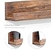 BCOZLUX Vinyl Record Shelf Wall Mount, 12 inch Wooden Album Record Holder Display, Pack of 6 Floating Shelves for Wall, Magazine Rack, Kids Bookshelf for Bedroom, Living Room, Rustic Brown