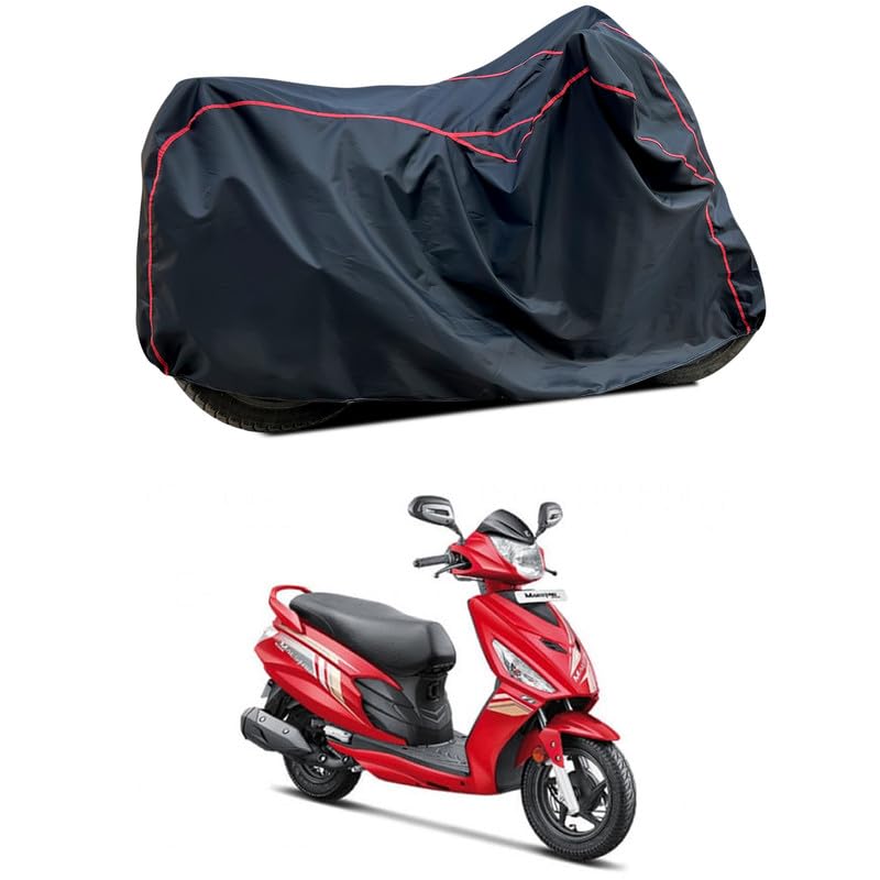 Image of Waterproof Scooter Cover Compatible with Hero Maestro Edge 110 Fabric UV Protection (Black)