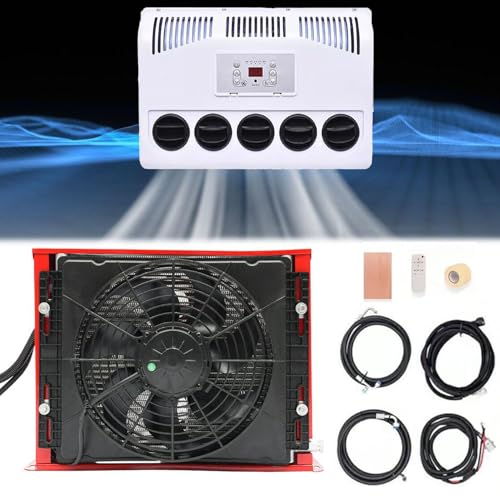 MXHACD Condizionatore per Cabina per Camion 11000 Btu, Mini Split Condizionatore per Camion per Camper, unità AC Adatta per Semirimorchi, Autobus, Camper, Roulotte(Size:12V)