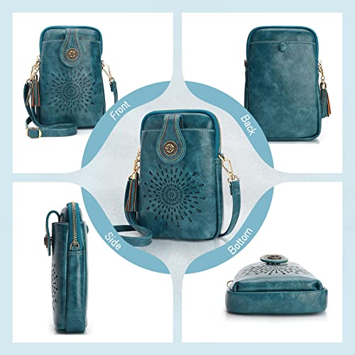 APHISON Small Crossbody Bags for Women, Lightweight Vegan Leather Cell Phone Purse, Cute Purses with Tassels3