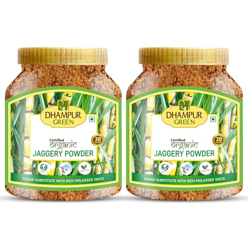 Dhampure Speciality Organic Jaggery Powder, 1.6Kg (800Gx2) | Desi Shakkar Powder | Source Of Minerals | Healthier Substitute For White Sugar | Free From Chemical Fertilizers, Preservatives Dhampure Speciality Organic Jaggery Powder, 1.6Kg (800Gx2) | Desi Shakkar Powder | Source Of Minerals | Healthier Substitute For White Sugar | Free From Chemical Fertilizers, Preservatives