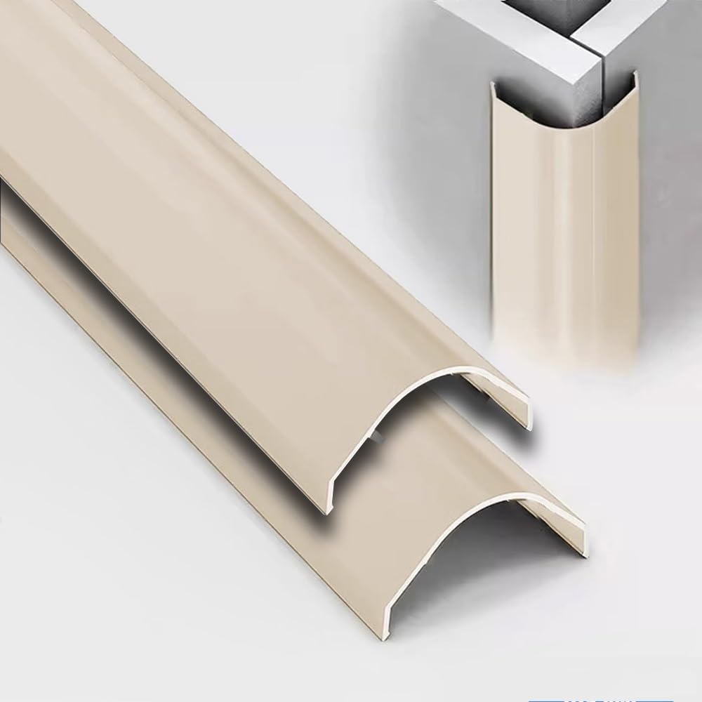 Aluminiowa listwa ochronna na krawędź ścienna, 130 cm, antykolizyjne osłony narożne do drzwi, okien i mebli, zaokrąglone wykończenie dla większego bezpieczeństwa, 2 opakowania