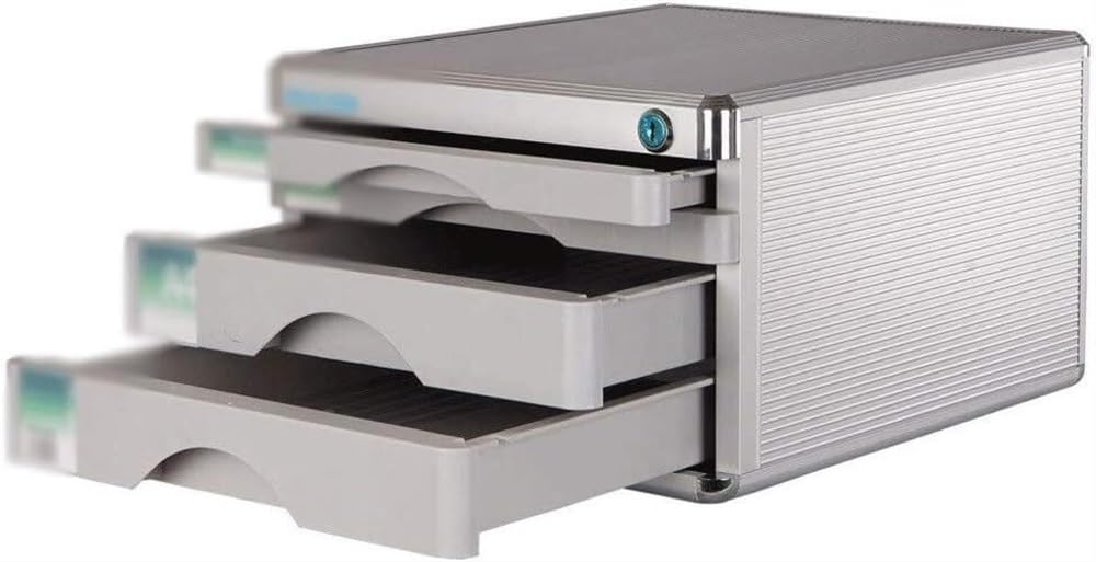 Robusto schedario multistrato con serratura a password, scatola di archiviazione desktop per Office nization Secure File Manager e cassetto tipo porta documenti