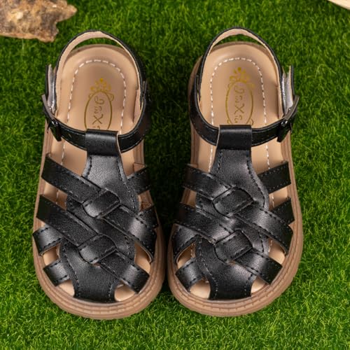 Image of Boys Girls Sandals Open Toe Breathable Princess Non-Slip Flats Summer Beach Lightweight Rubber Sole Sandals (Toddler /Little Kid)