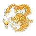 YANJIUCHA Adesivo Per Auto 14.7Cm * 15.5Cm Drago Cinese Sputare Adesivi Per Auto Dragon Ball, Colorati, Impermeabili E Durevoli 2 Pezzi