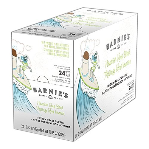 Barnie's Coffee Kitchen Hawaiian Kona Coffee Barnie's Coffee Kitchen Hawaiian Kona Single Cup Coffee 22 Count Box 2.0 Compatible