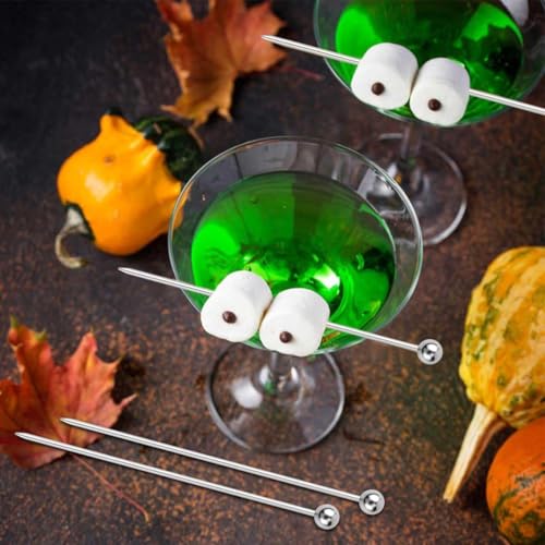 Image of 12 PCS Stirrer for Drinks, Cocktail Stirrers for Drinks, Stirrer Stick and Fruit Fork Set, Bar Accessories for Home Bartenders and Party Hosts, 4in Length Cocktail Stirrer