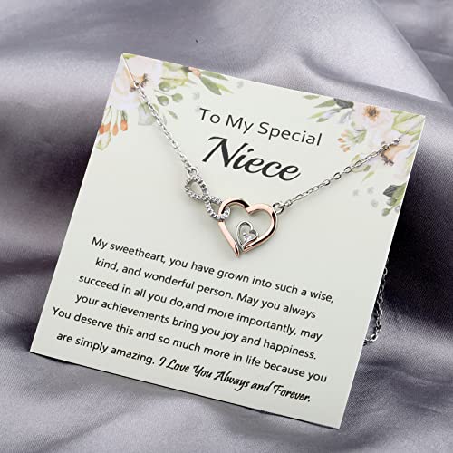 MYOSPARK Niece Necklace Gift with Message Card - Inspirational Niece Gifts from Aunt or Uncle4