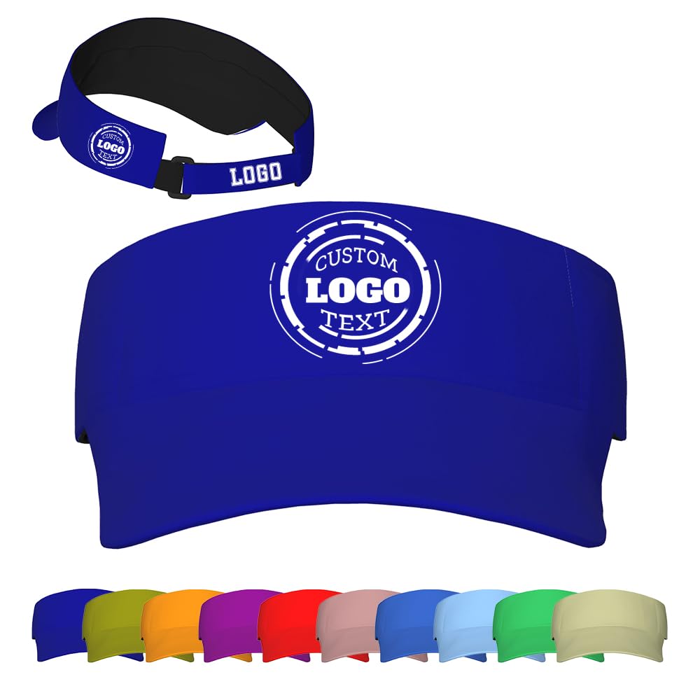 Bluk Custom Visor Hat for Men Women Customized Sun Visor Caps Design Your Own Logo Personalized Tennis Softball Visors