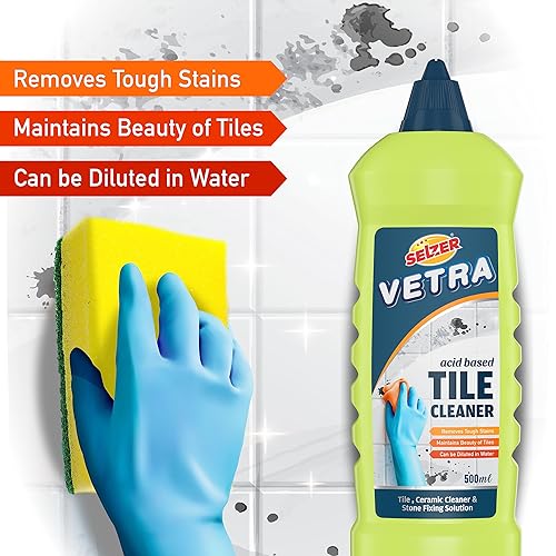 Image of Selzer Vetra Tile Cleaner, Remove Tough Stains and Maintain Beauty of Tiles - 500ml (Pack of 2)