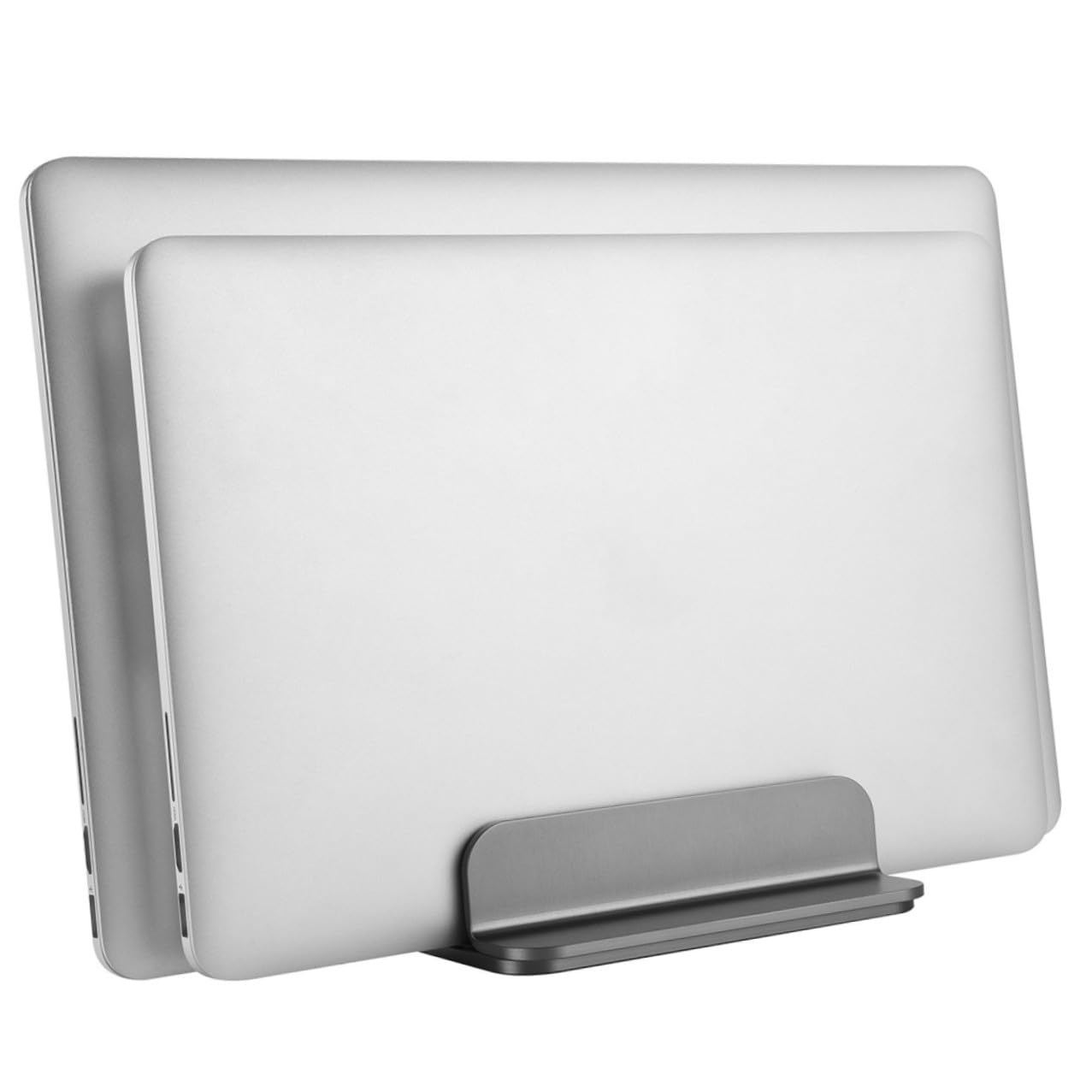 Soporte Vertical Doble para Portátil de Aleación de Aluminio Resistente y Ligero Base Multifuncional para Ordenador y Tablet para Oficina y Estudio