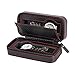 Lwieui Montres Box Montre Organisateur De Stockage 2 Fente en Cuir Portable Montre Portable en Fiber De Carbone Zippered Boîte De Voyage Montre Rembourrée Vitrine Montre boîte de Rangement