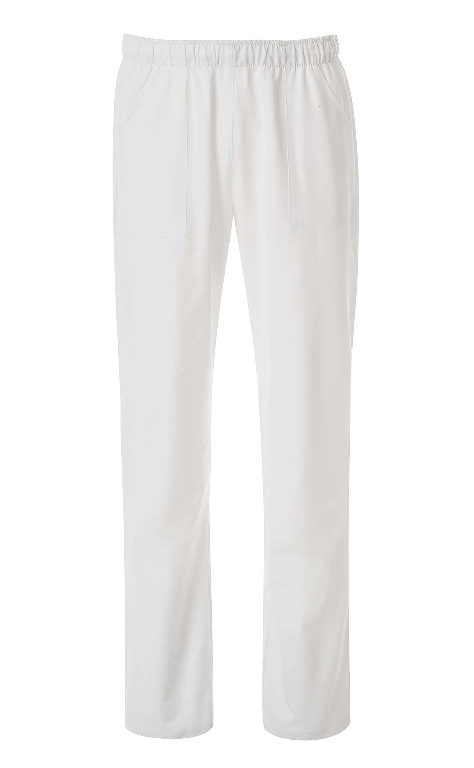 JOBLINE Pantalone da Lavoro Unisex Puro Cotone Medico Infermiere ASA OSS Mensa ristorazione con Elastico e Laccio tg. XS - 4XL