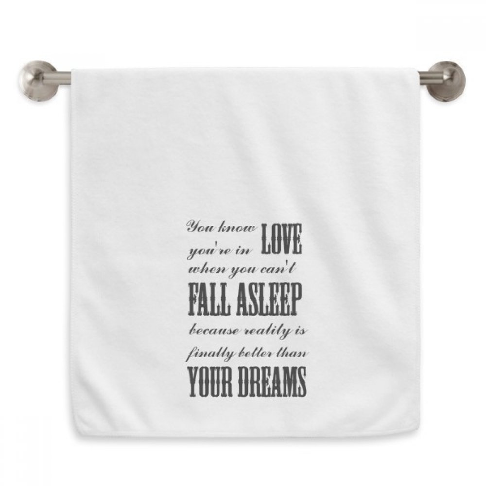 Serviettes moelleuses Citation Amour Anglais 13x29 pouces
