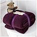 Gaveno Cavailia Manta de Peluche Suave y acogedora poliéster, Ligera, mullida y mullida para sofá o sofá, Ultra Felpa, cómoda, Berenjena, Individual 130 x 180 cm, 130 x 180 cm