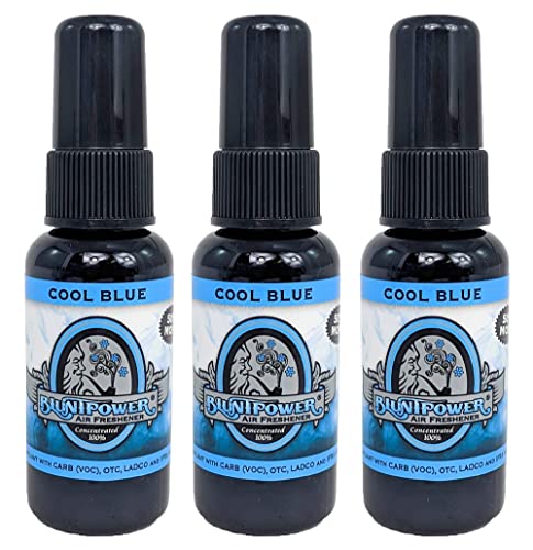 BluntPower 1.5oz High Concentrated Air Freshener, 3 Packs (Cool Blue)