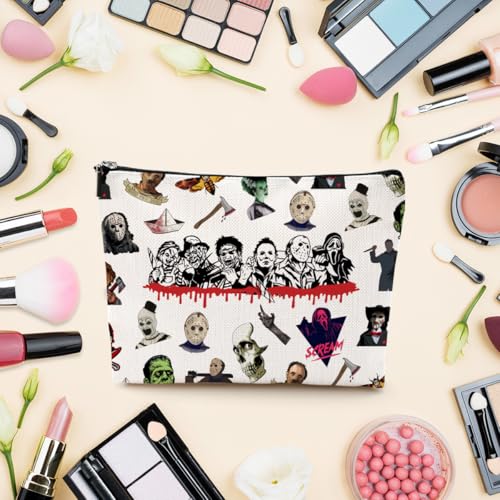 LONGXIN Horror Movie Merch Makeup Bag Cosmetic Bag Gifts for Women Movie Lovers Movie Fans Unique Halloween Gifts4