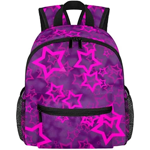 Toddler Backpack,Kids Backpack for Girls Boys,School Backpack,Purple Star Pattern,Lightweight Small Backpack Cover