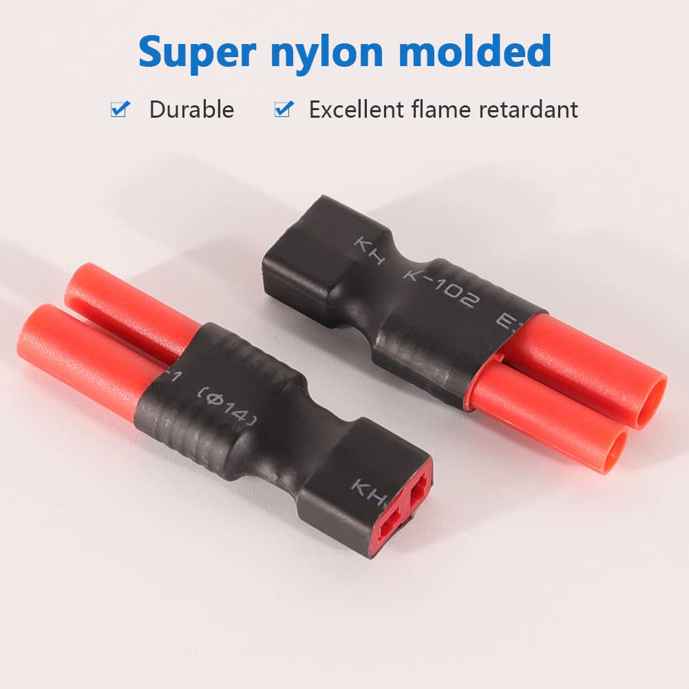 Xiatiaosann 4er Set Adapter – Deans T-Stecker Auf HXT 4 Mm Stecker, Für RC Autos, Lipo Akkus & Modellbau, Vergoldete Kontakte