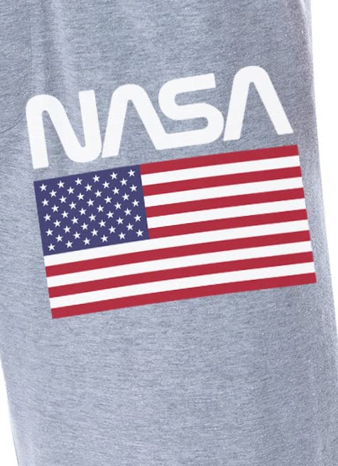 INTIMO NASA Mens' Space Fashion Logo American Flag Sleep Pajama Pants3