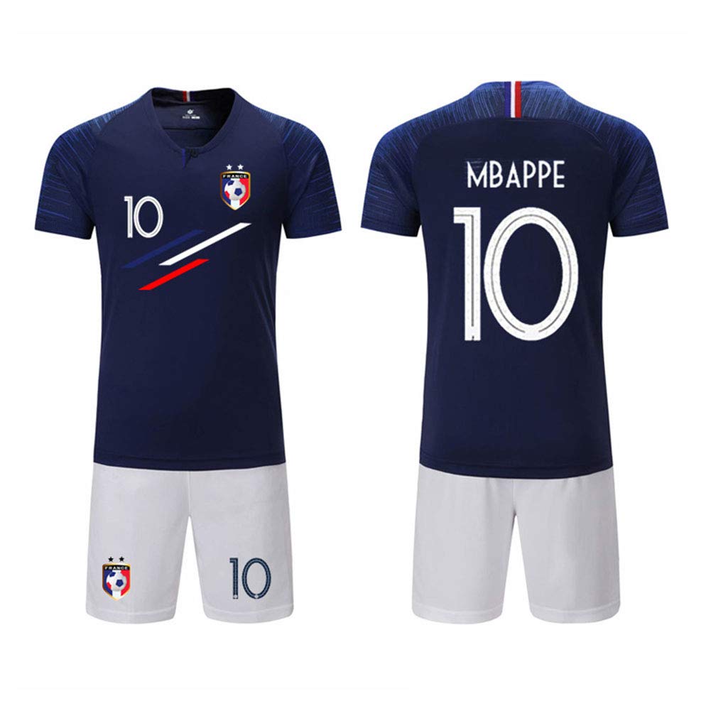 Men's Boy's France Soccer Team Fans Football Jersey T-Shirt Set,Mbappe/Pogba/Kanté/Griezmann/Giroud Fans Jersey Commemorative Edition