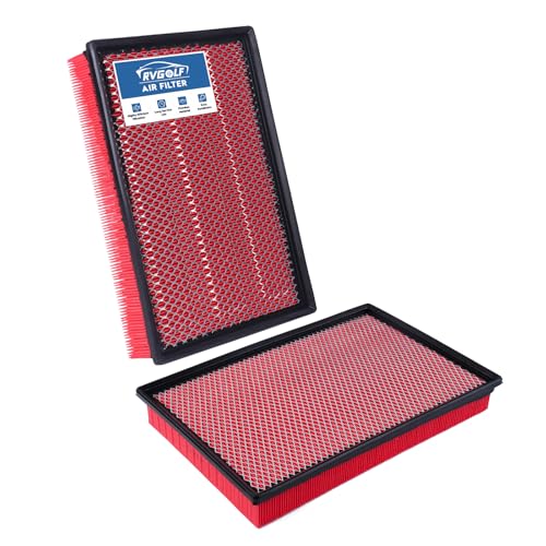 Image of 2PCS Engine Air Filter Fit for Ram1500 (2002-2021), Ram 2500 (2003-2019), Ram 3500 (2002-2019) Air Filter Replacement Engine Filter Automotive Accessories# GAF041 CA9401