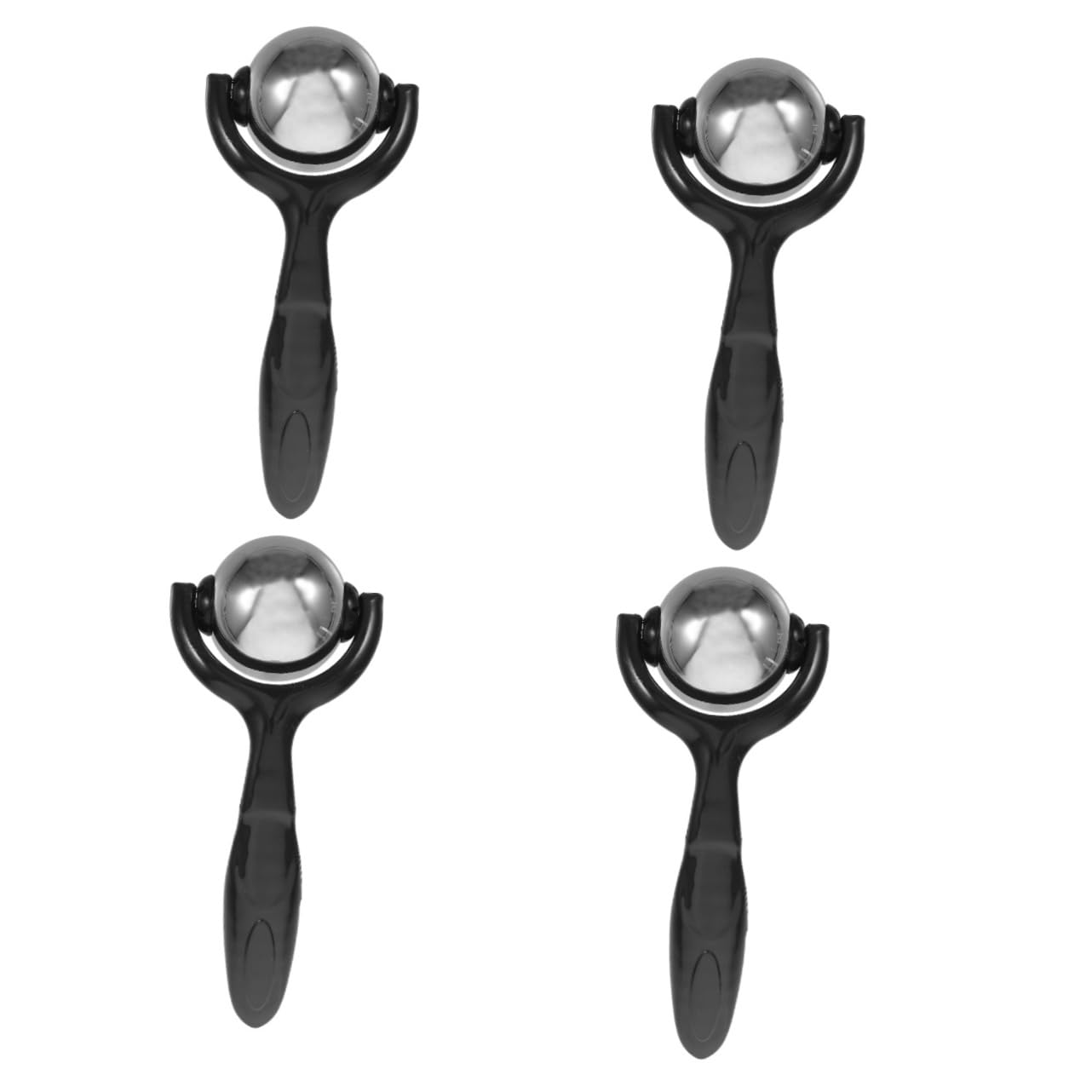 FOMIYES 4 Pièces Boule De Massage Métal Masseur Facial Visage Outil De Massage Rouleau Visage Guasha Rouleau Eye Rouleau Visage Guasha Massage Outil Métal Visage Masseur Visage Guasha