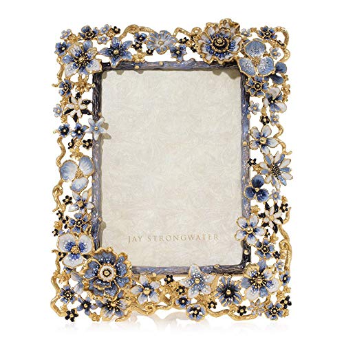 Jay Strongwater Ophelia Delft Garden Indigo Blue Photo Picture Frame 5X7 #TOP6
