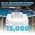 XtremepowerUS Above Ground Pool Saltwater System, Saltwater Chlorinator Built-in Timer for Above-Ground Swimming Pool up to 15,000 Gallons with E.C.O.