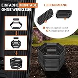 GARANTIA AIR-King Steckkomposter 600 Liter schwarz - Komposter Garten, Komposter, Schnellkomposter, Abfall & Recycling, Biomüll, Komposteimer, Garten, Kompost, Biotonne