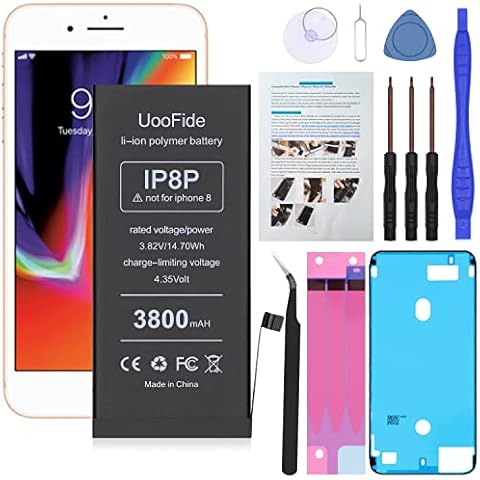Upgraded Battery for iPhone 8 Plus (5.5"), High Capacity Replacement Compatible with iPhone 8 Plus Battery A1864 A1897 A1898 with Professional Repair Tools Kit Cover