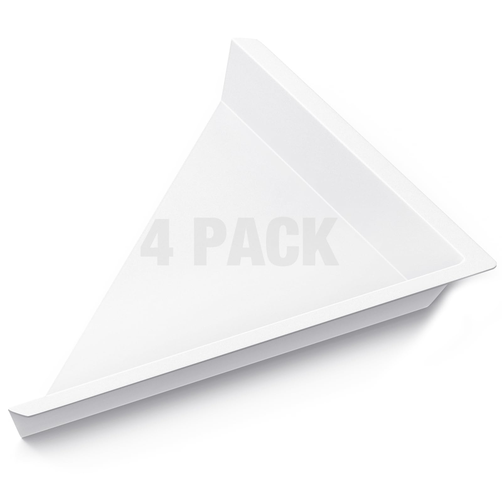 4 Pack Ceiling Air Diverter (Triangle) for 2'x2' Ceiling Air Diffuser, Redirect Airflow from Vents, White