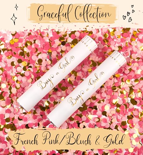 Image of Gender Reveal Confetti Cannon - 2 Pink