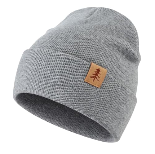 Image of Connectyle Kids Knit Beanie Watch Hat Acrylic Winter Beanies for Boys Girls Double Layered Knitted Warm Cap for Children
