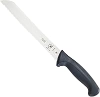 Mercer Culinary Millennia 8-Inch Wavy Edge Bread Knife - Black Ergonomic Handle, High-Carbon Japanese Steel for Effortless Slicing