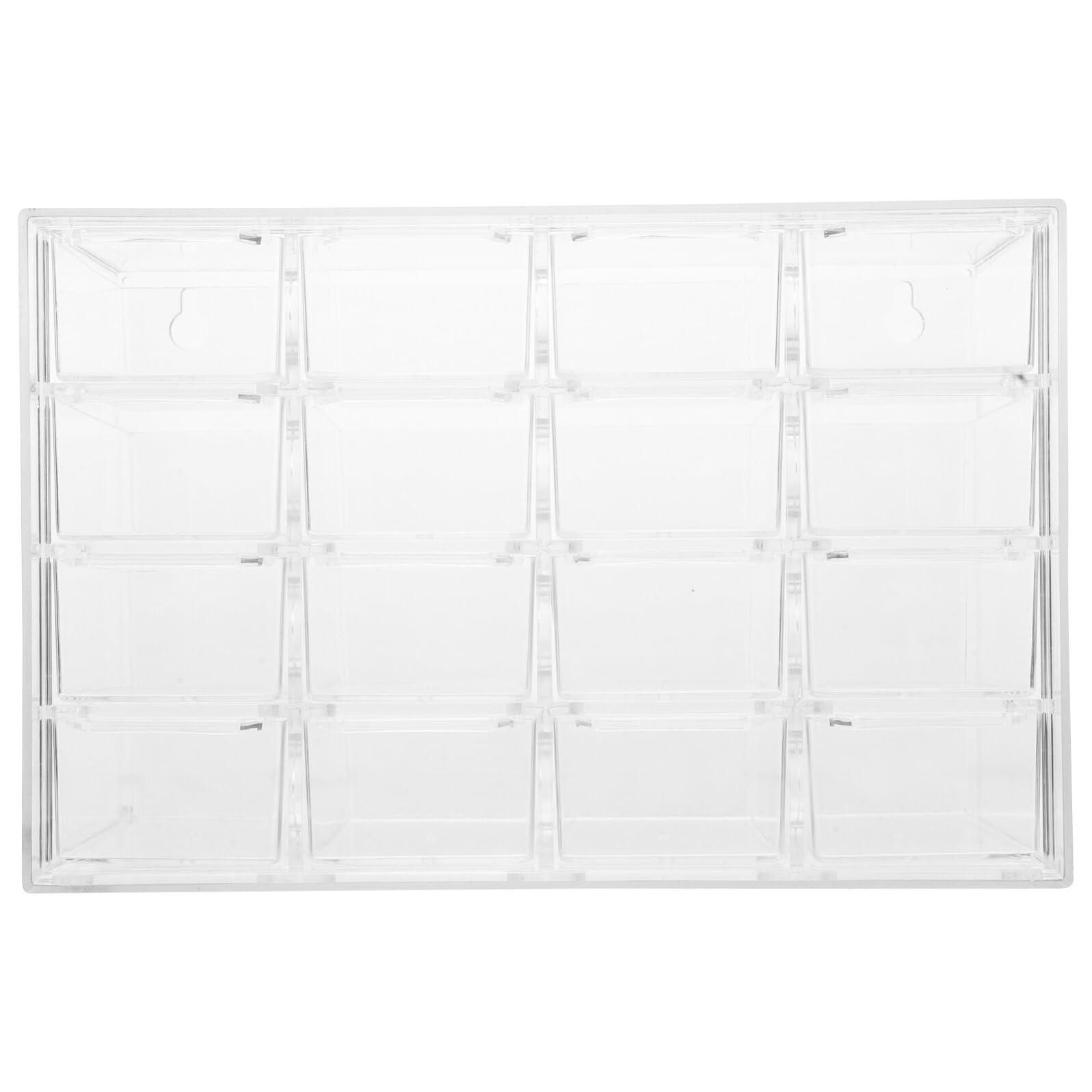 Boîte de rangement transparente à 16 compartiments en PP pour bureau